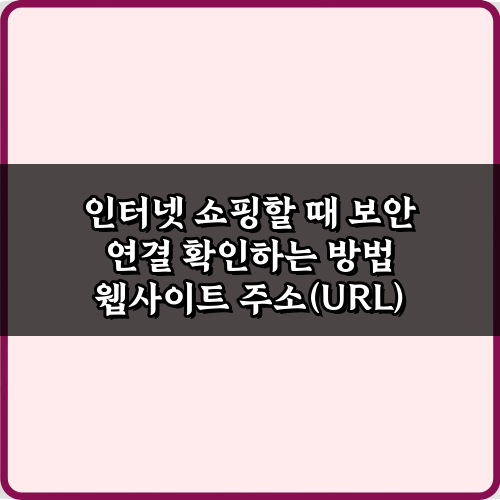 온라인 쇼핑, 3가지 보안 연결 확인 방법 총정리