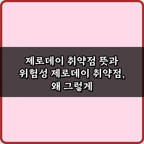 제로데이 취약점 뜻과 위험성: 해커 공격 막는 3가지 필수 가이드