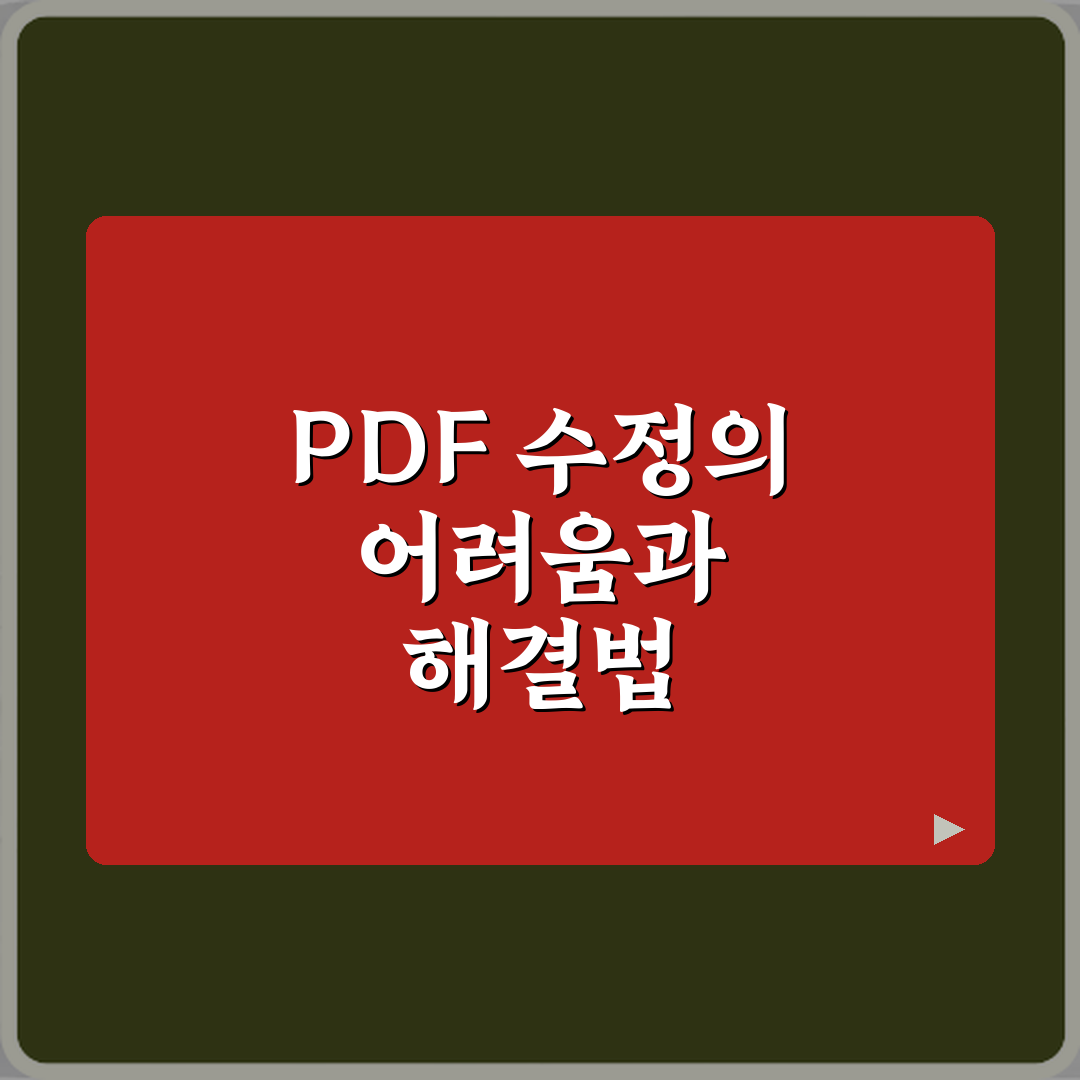 PDF 파일 수정이 어려운 이유 심층분석 7가지 핵심 포인트